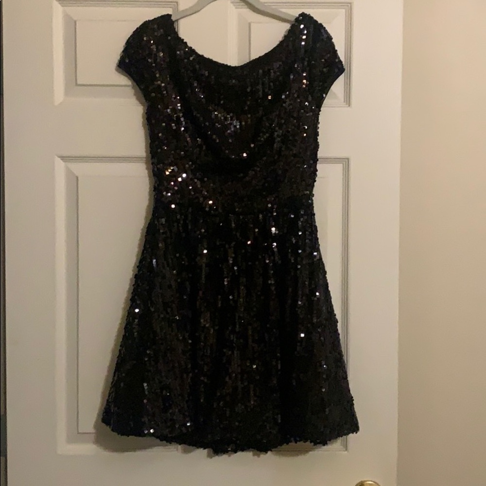 Black Sequin Dress